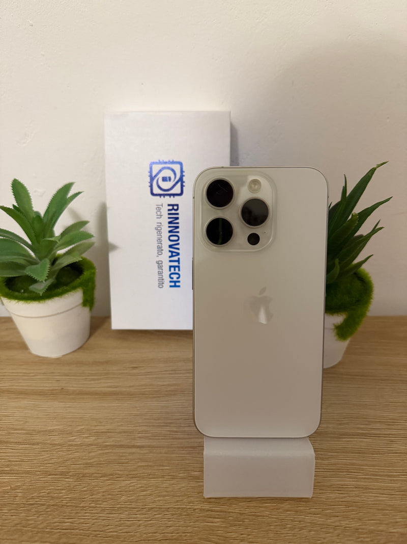 APPLE IPHONE 15 PRO RICONDIZIONATO 256GB TITANIO BIANCO PARI AL NUOVO !!!-2