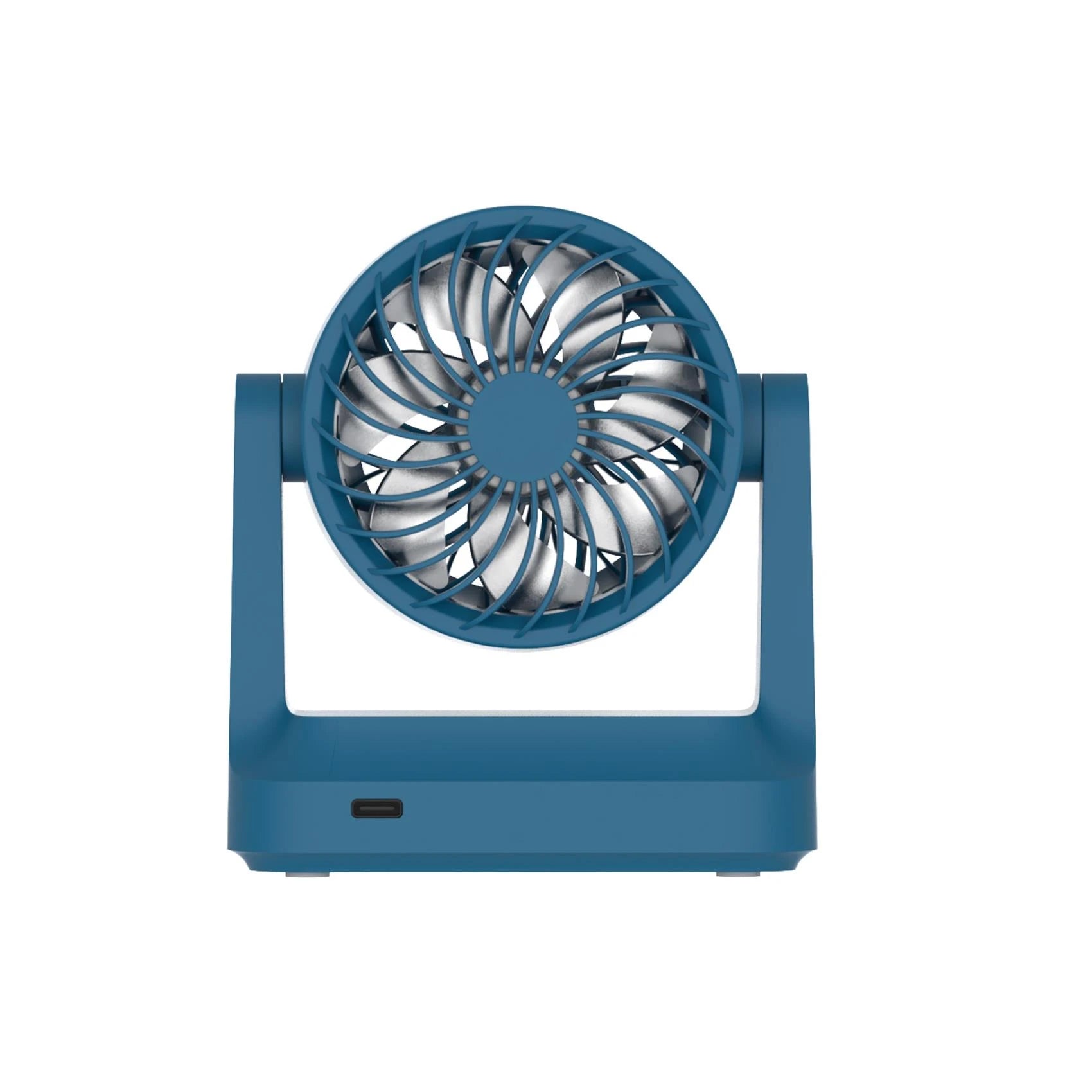 VENTOLA PORTATILE BLU DA SCRIVANIA 5 VELOCITA’, RICARICA USB-C