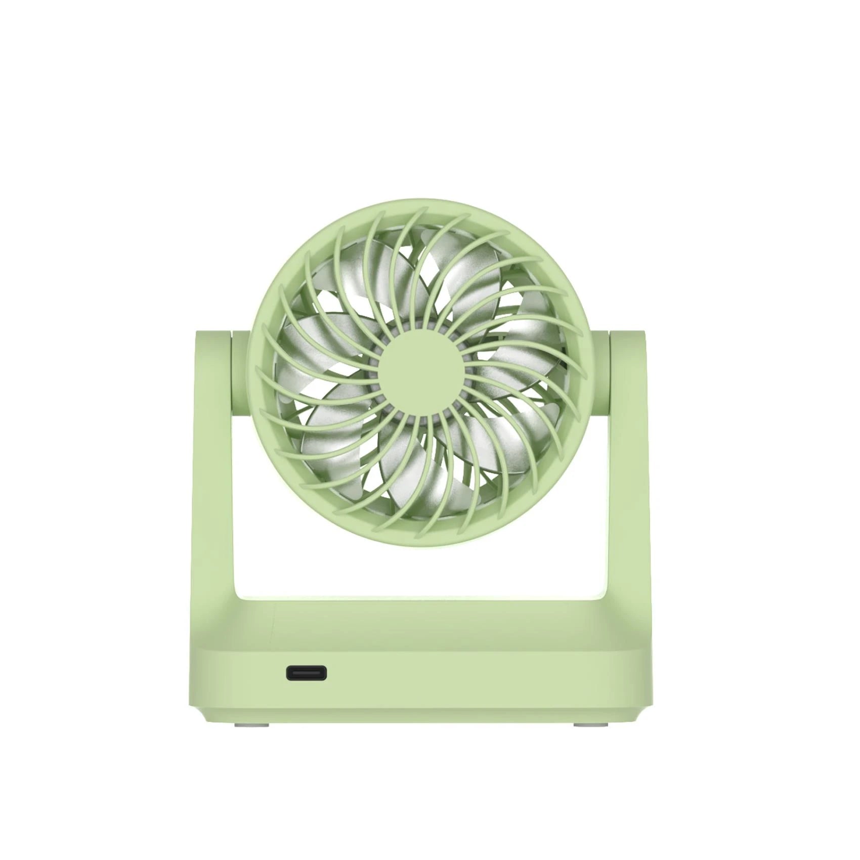 VENTOLA PORTATILE VERDE DA SCRIVANIA 5 VELOCITA’, RICARICA USB-C-1