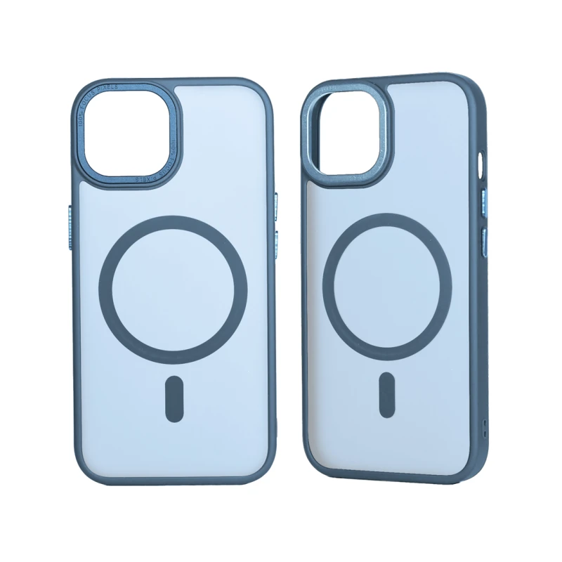 COVER MAGSAFE APPLE IPHONE 12 PRO MAX RETRO RIGIDO LIGHT BLU