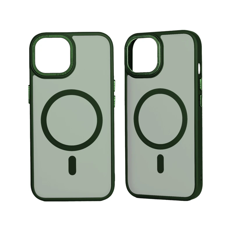COVER MAGSAFE APPLE IPHONE 12 PRO MAX RETRO RIGIDO GREEN