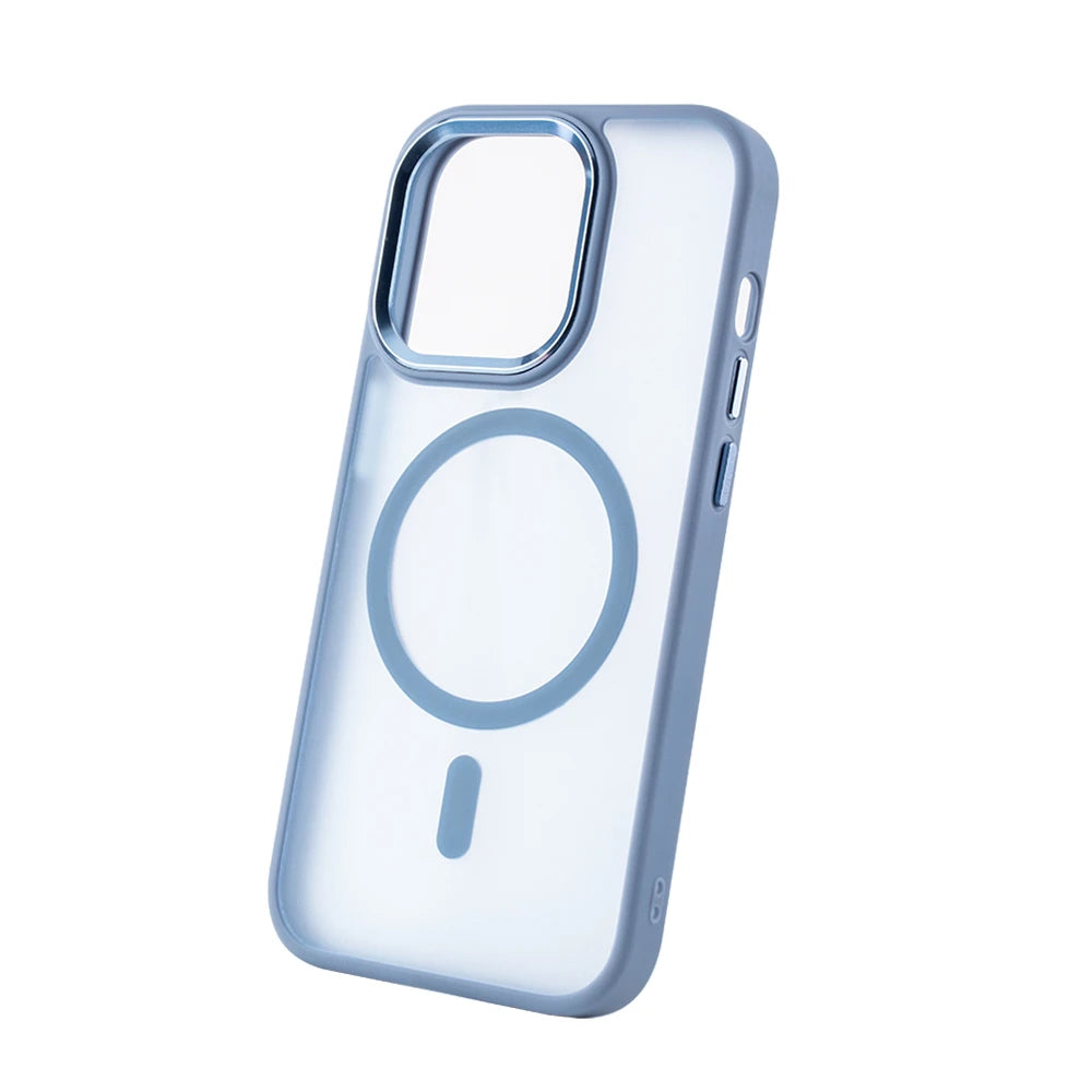 COVER MAGSAFE APPLE IPHONE 13 PRO MAX RETRO RIGIDO LIGHT BLU-1