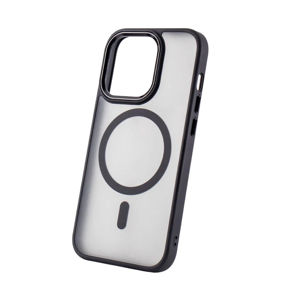 COVER MAGSAFE APPLE IPHONE 13 RETRO RIGIDO NERO-1