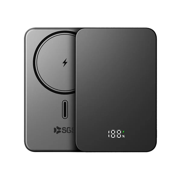 POWERBANK SGS NERO DA 5000 mAh WIRELESS MAGSAFE 15W – OUTPUT USB C 20W-1